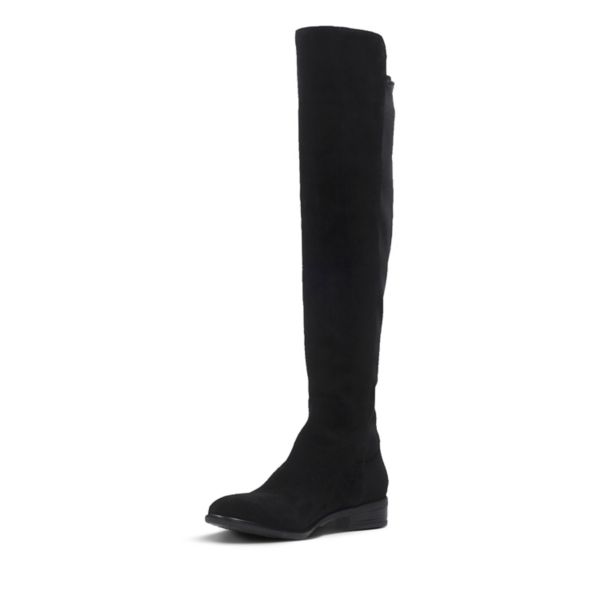 Clarks Womens Caddy Belle Knee High Boots Black | UK-6813790